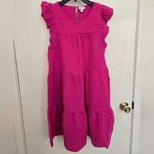 Mini Gauze Dress In Pink